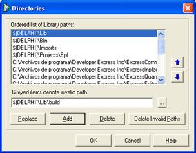 Instalar componentes Delphi - Directories